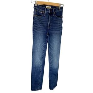 Madewell Perfect Vintage Straight Jeans Size 0 Blue High Waist  Size 24 tall